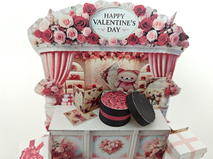 Valentines day stand DIY miniature kit, Valentines  presents, cards, boxes, DIY present to love, holiday card, gift idea, necklace case, box