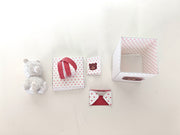 A 3D-printable STL file of a 1:12 scale little bear toy, designed with cute details for a dollhouse Valentine’s Day scene.