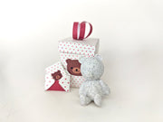 A 3D-printable STL file of a 1:12 scale little bear toy, designed with cute details for a dollhouse Valentine’s Day scene.