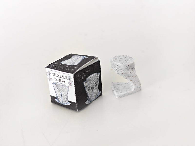 3D printing STL - 1:12 Necklace Display plus box and paper necklace, mini jewelry mini display, shop, decoration, diamond