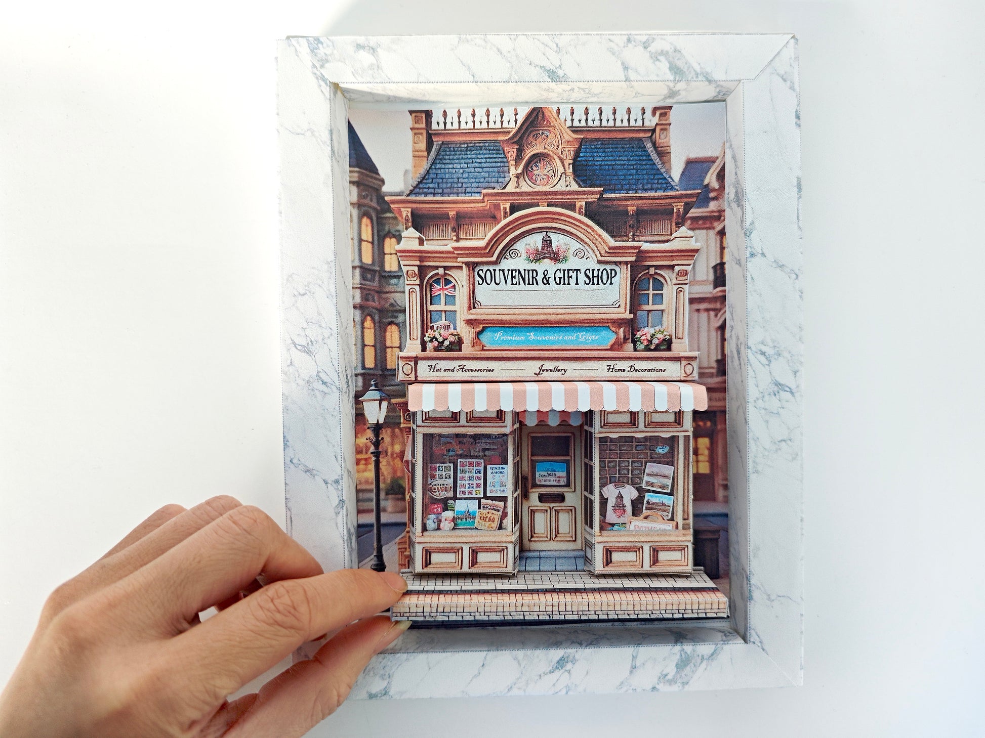 Souvenir Shop Miniature: DIY 3D Shadow Box Template (Digital Download)