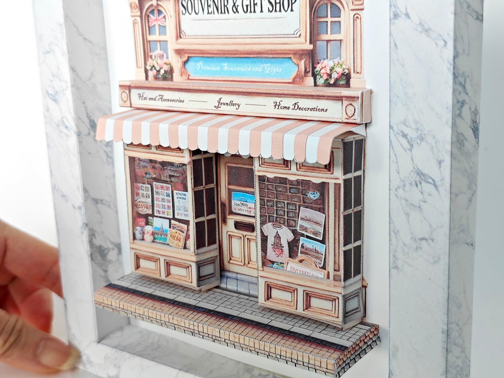 Souvenir Shop Miniature: DIY 3D Shadow Box Template (Digital Download)