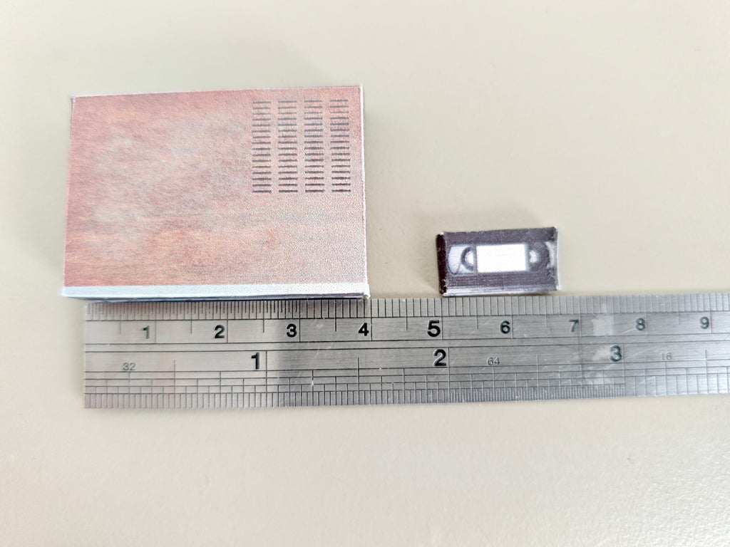 1:12 Scale , 6 items Classic video Tape and record player- Printable Dollhouse decorations - printable miniature template