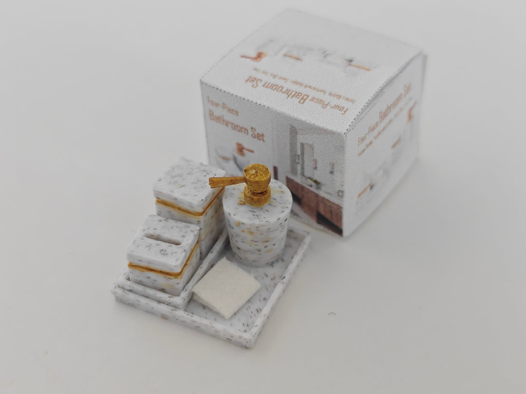 1:12 openable soap bottle and cotton boxes for washroom, 3D printing STL