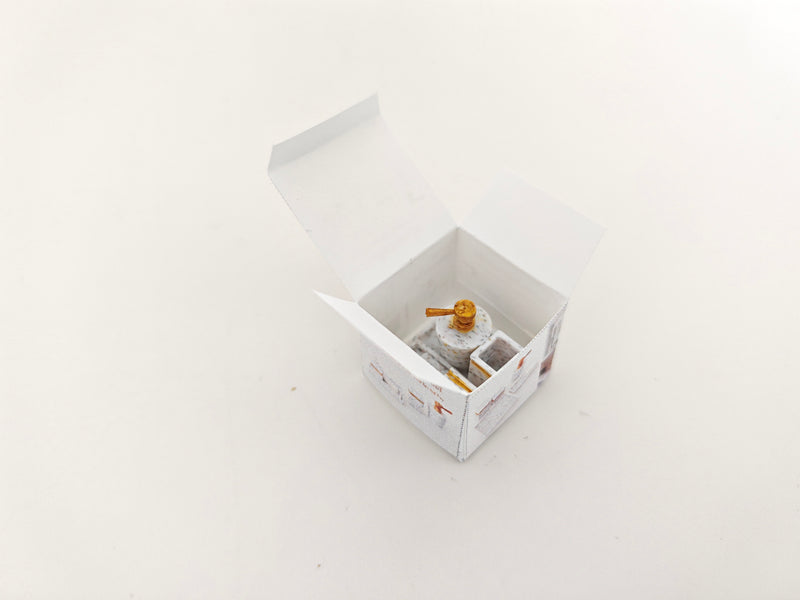 1:12 openable soap bottle and cotton boxes for washroom, 3D printing STL