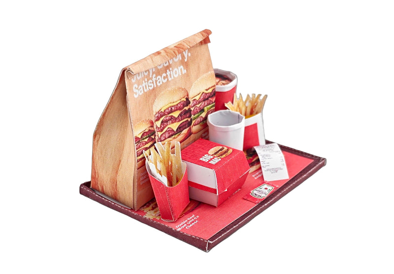 10 pieces Hamburger Meal and fast food Set - Printable Dollhouse Fast Food for doll - Burger, Fries, DIY,  yearly ornament