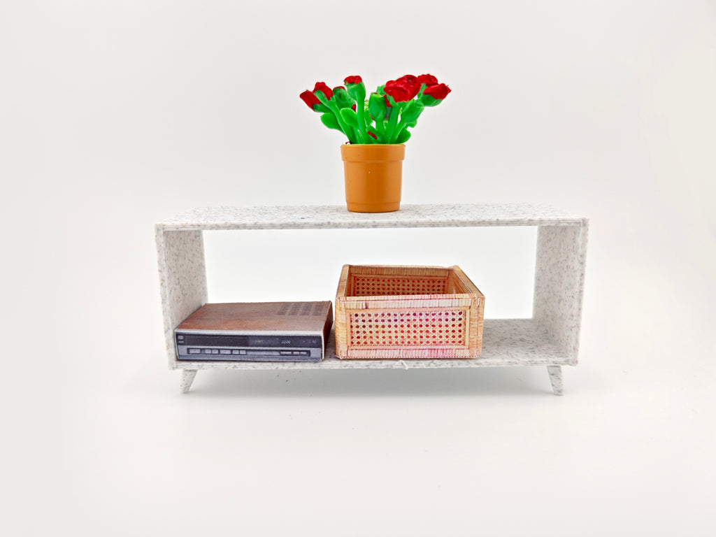 1:12 Simple and modern design TV Stand, dollhouse decoration, applicants, 3D printing STL