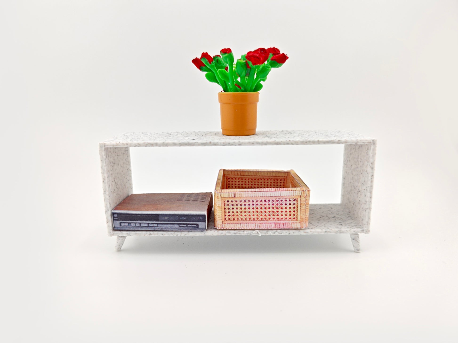 1:12 Simple and modern design TV Stand, dollhouse decoration, applicants, 3D printing STL