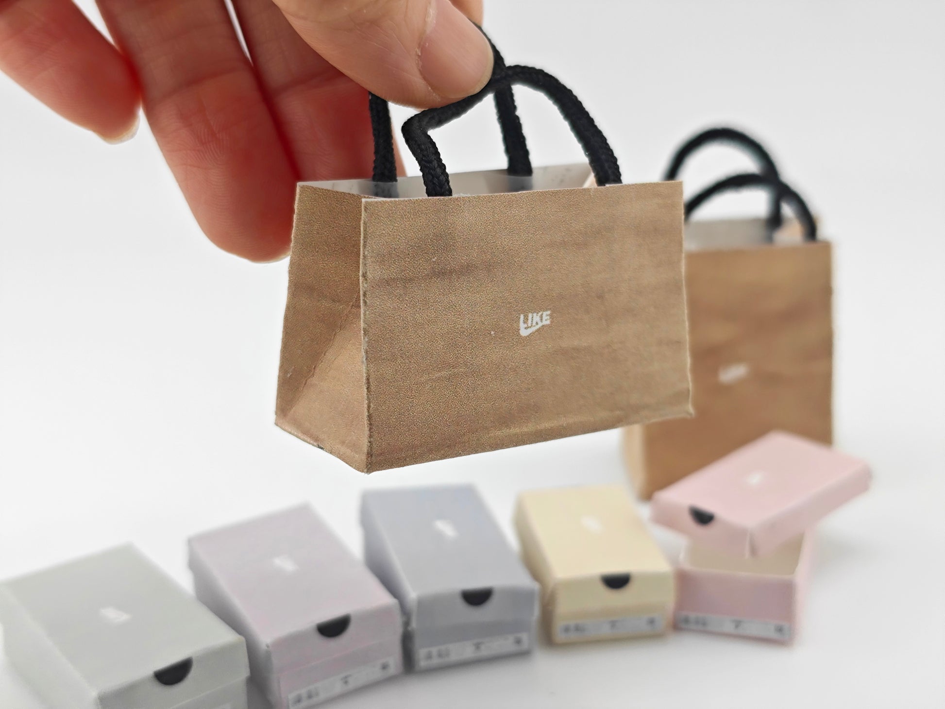 1:12 7 styles Open shoes boxes, Containers for Doll sneakers,  shoes, girl room, bedroom, closet, diorama