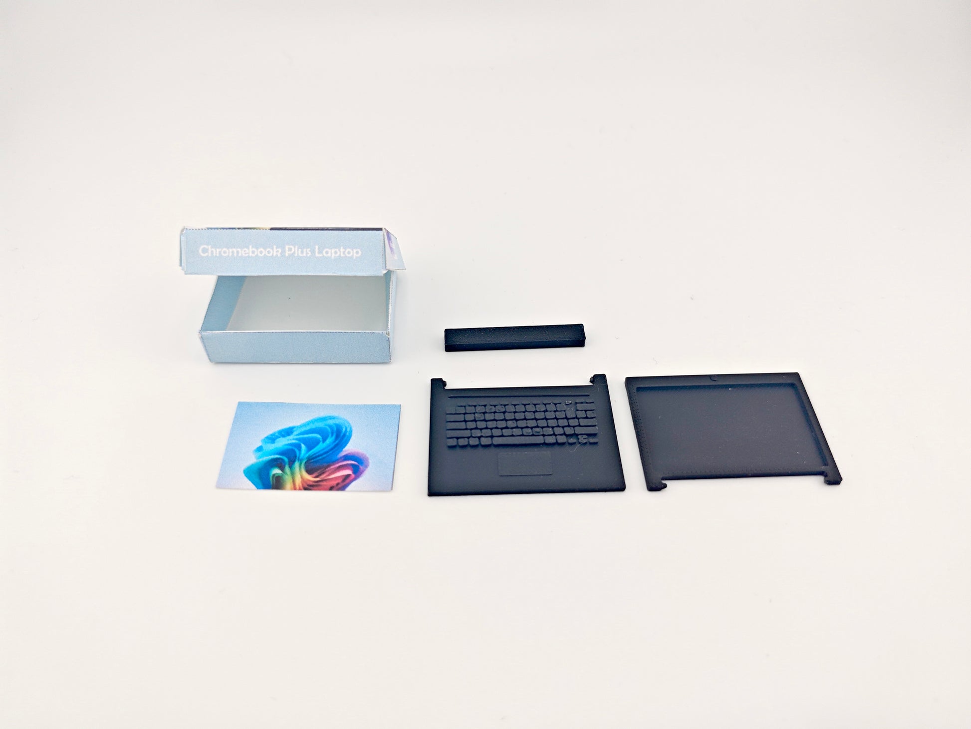 1:12 realism laptop Chromebook plus laptop, foldable, window computer, packaging, dollhouse, stationery, student laptop, 3D STL , dioramas