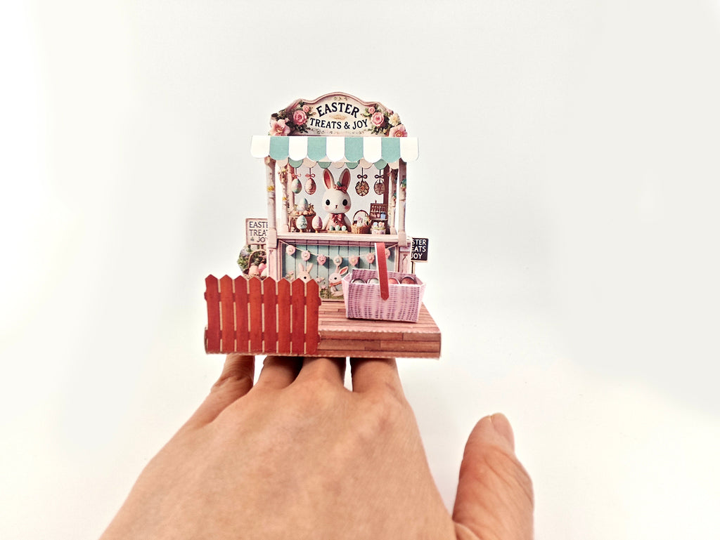 Celebrate Easter with this charming paper craft stand!
This Easter Fun Special Miniature Kit is perfect for DIY lovers — featuring adorable seasonal details, it's a delightful addition to your spring decor or a thoughtful handmade gift.