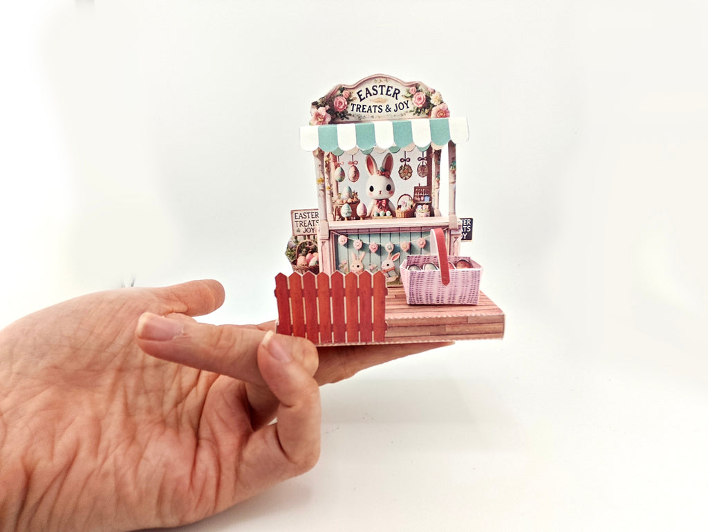 Celebrate Easter with this charming paper craft stand!
This Easter Fun Special Miniature Kit is perfect for DIY lovers — featuring adorable seasonal details, it's a delightful addition to your spring decor or a thoughtful handmade gift.