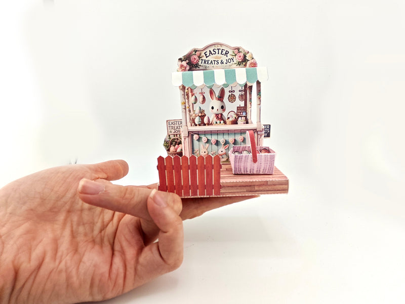 Celebrate Easter with this charming paper craft stand!
This Easter Fun Special Miniature Kit is perfect for DIY lovers — featuring adorable seasonal details, it's a delightful addition to your spring decor or a thoughtful handmade gift.