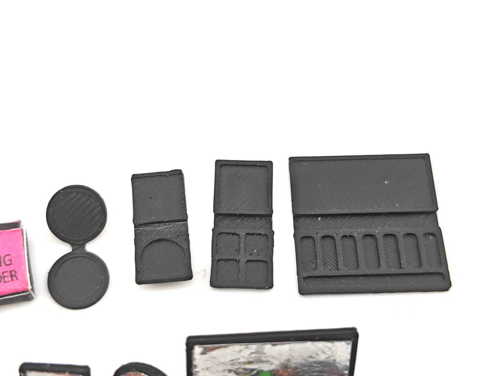 1:12 Make up cosmetic set, cosmetic, doll bed room, doll fashion , decoration, clay make up, foundation, eye shadow,  blusher, 3d print, stl