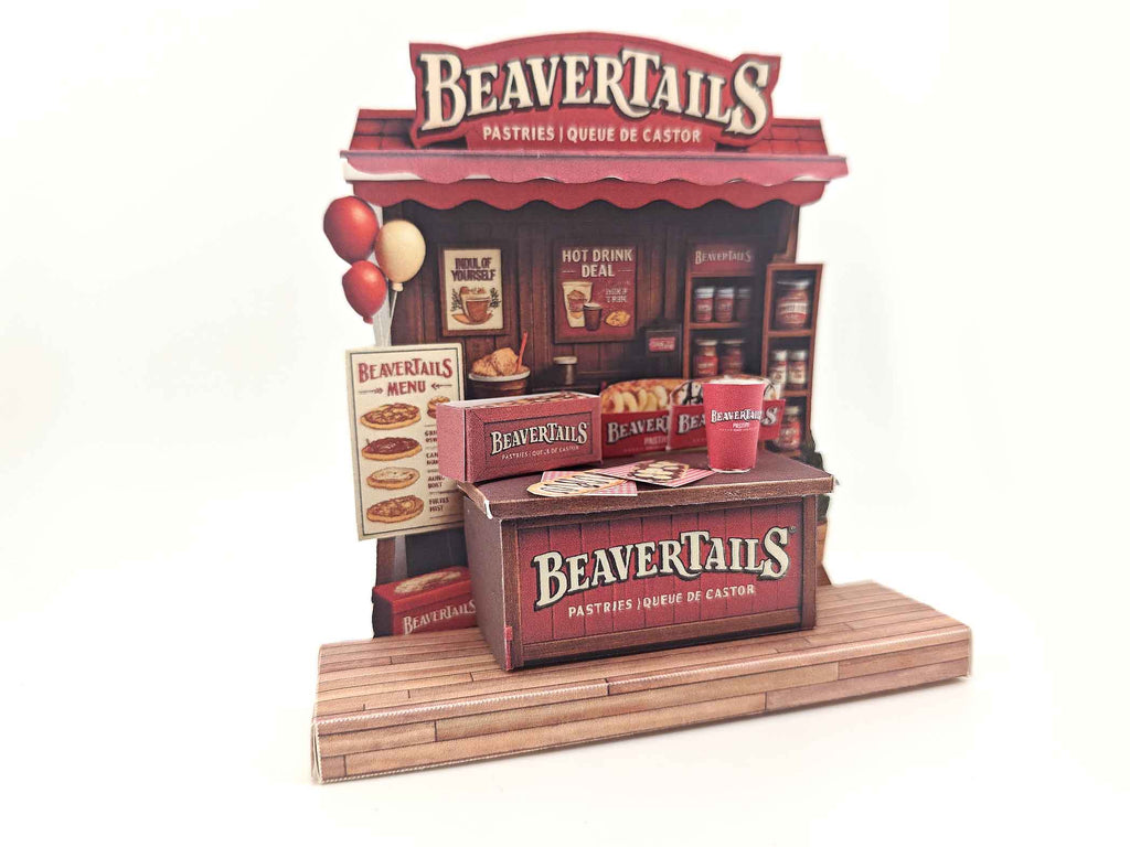 Beavertails Miniature Stand- DIY scenery miniature craft kit, Pastries and delicious food, Travel Canada