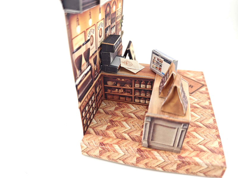 Miniature Coffee Shop Diorama Kit: DIY Craft Project (Printable)