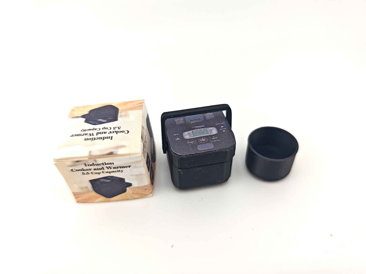 1:12 openable rice cooker and  box, miniatures, kitchen applicants, mini cooking, real cook, 3D printing STL