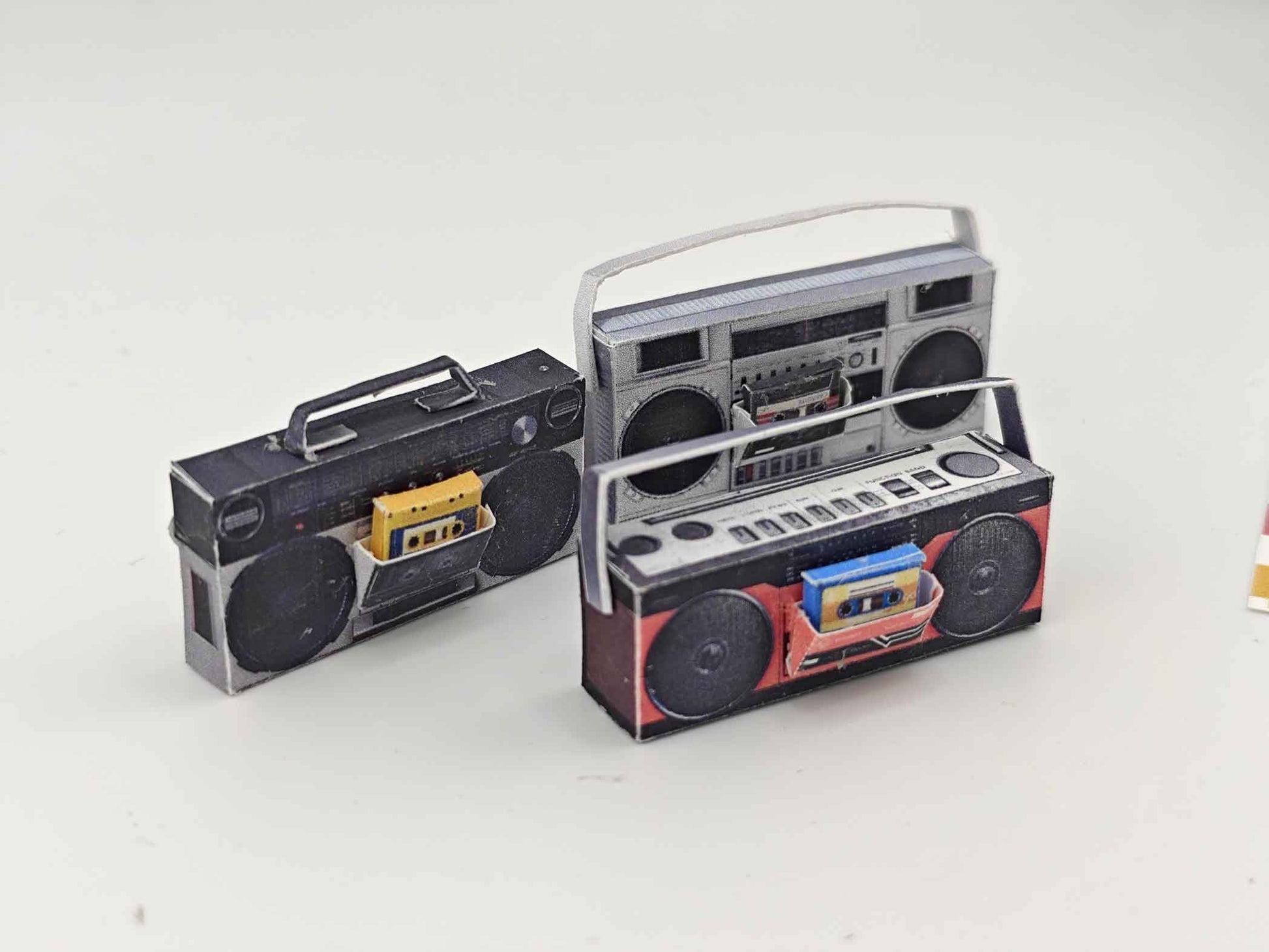 1:12 Boombox 80s related miniature, music sounds, speaker, boombox tape, tape player, DIY