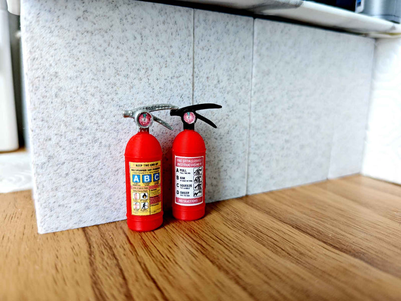 1:12 Scale Fire Extinguisher 3D STL Model for Dioramas (Digital Download)