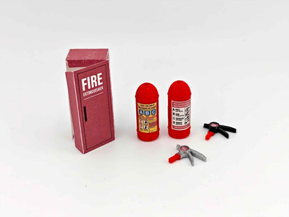 1:12 realism Fire Extinguisher, packaging box with label and sticker , mini kitchen, living room, fire truck, fire station, 3D STL ,dioramas
