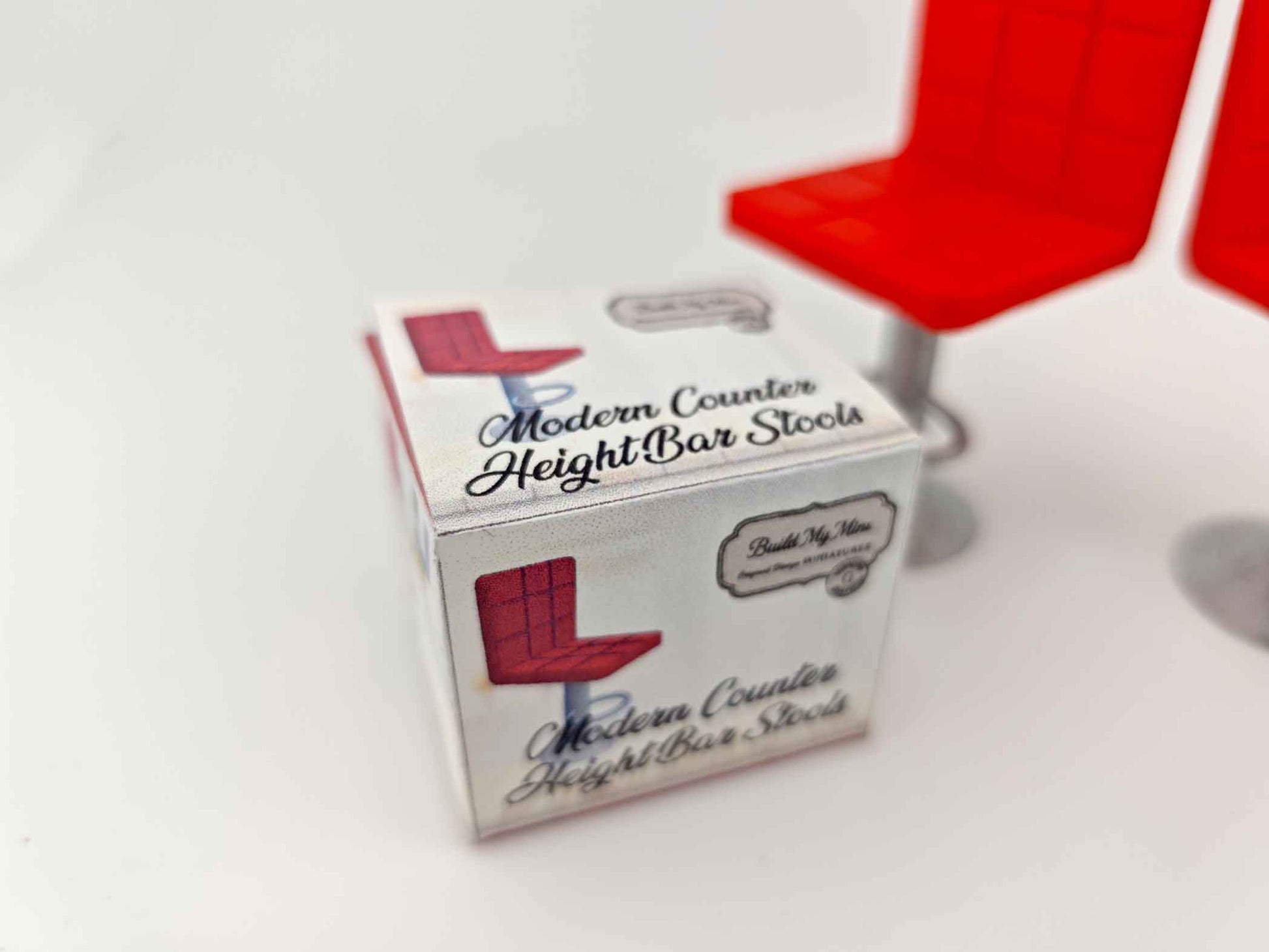 1:12 Height Bar Stood , packaging box , mini kitchen island, living room, furniture, chair, 3D STL ,dioramas