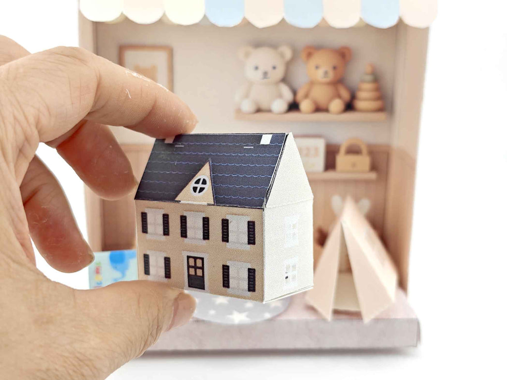 Printable Baby Playroom Diorama: Miniature Dollhouse Scene (3 inch doll)