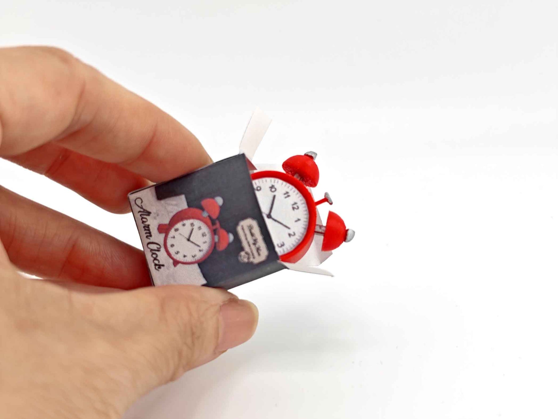 1:12 alarm clock for dollhouse, classic clock vintage style doll accessories stl file miniatures