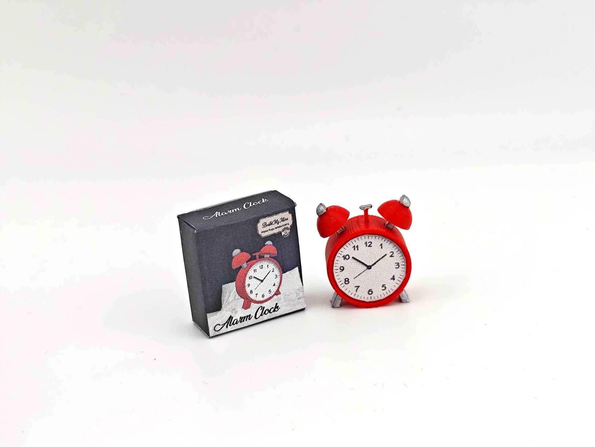 1:12 alarm clock for dollhouse, classic clock vintage style doll accessories stl file miniatures