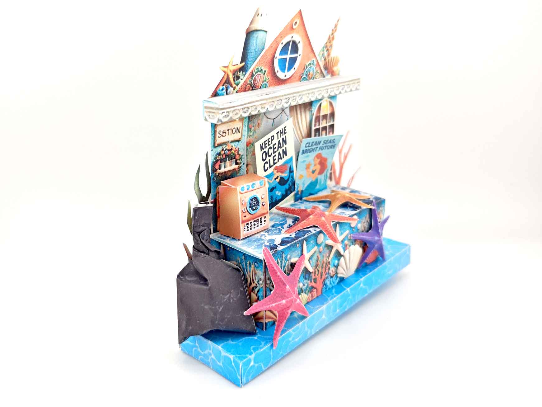 Mermaid & Starfish Ocean Scene: DIY Cardstock Project