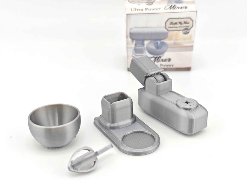 1:12 Mixer, Tilt-Head Stand Mixer, Retro Stand Mixer, Baking display, Mini kitchen cooking electronic appliance, 3D print, STL dollhouse