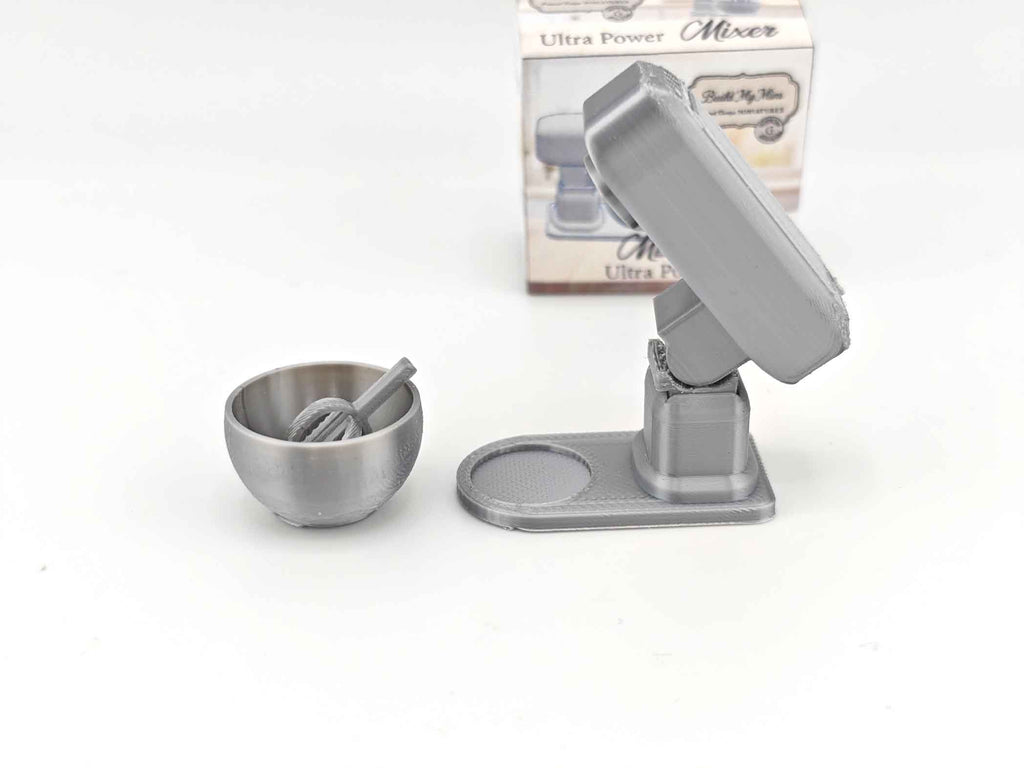 1:12 Mixer, Tilt-Head Stand Mixer, Retro Stand Mixer, Baking display, Mini kitchen cooking electronic appliance, 3D print, STL dollhouse