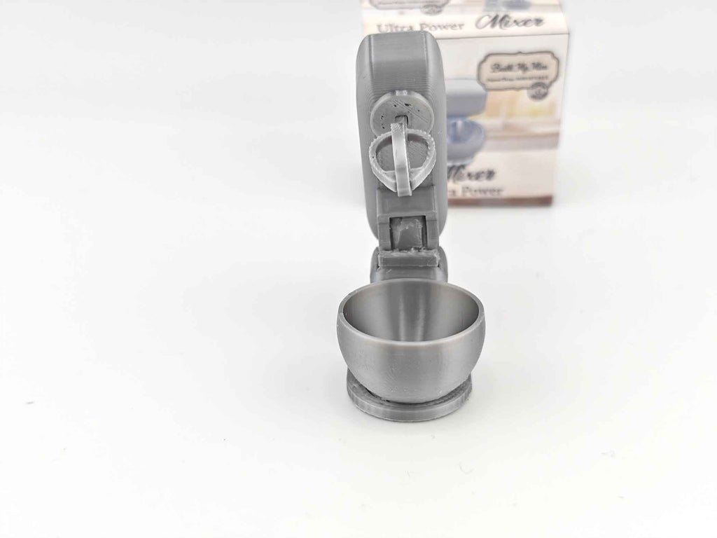 1:12 Mixer, Tilt-Head Stand Mixer, Retro Stand Mixer, Baking display, Mini kitchen cooking electronic appliance, 3D print, STL dollhouse