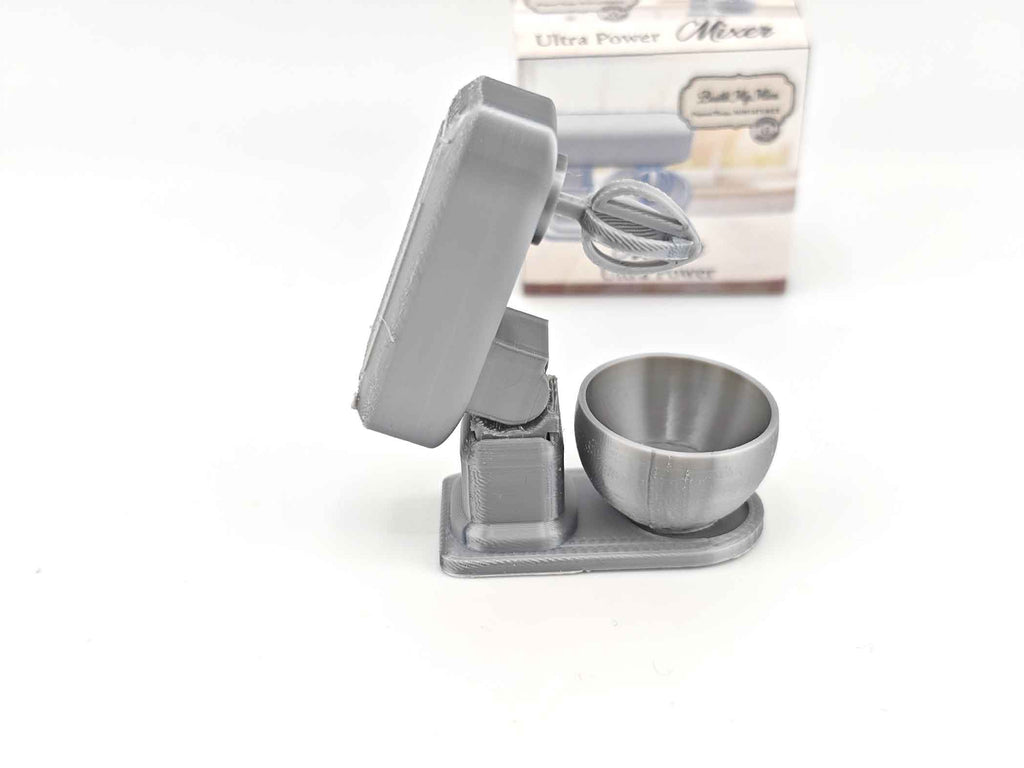 1:12 Mixer, Tilt-Head Stand Mixer, Retro Stand Mixer, Baking display, Mini kitchen cooking electronic appliance, 3D print, STL dollhouse