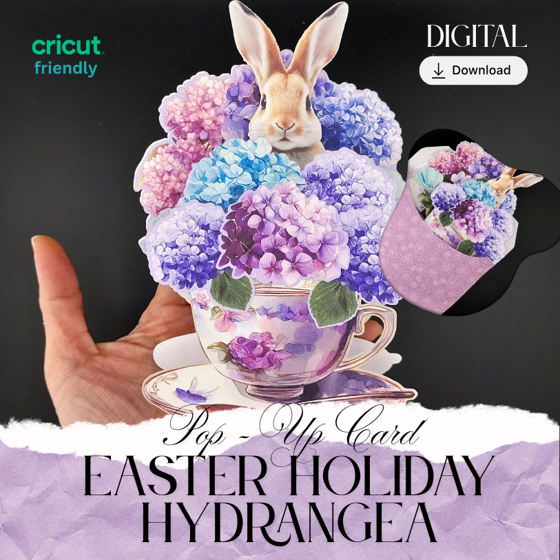 Celebrate the beauty of Spring with this stunning 3D Hydrangea Pop-Up Card (easter holiday)