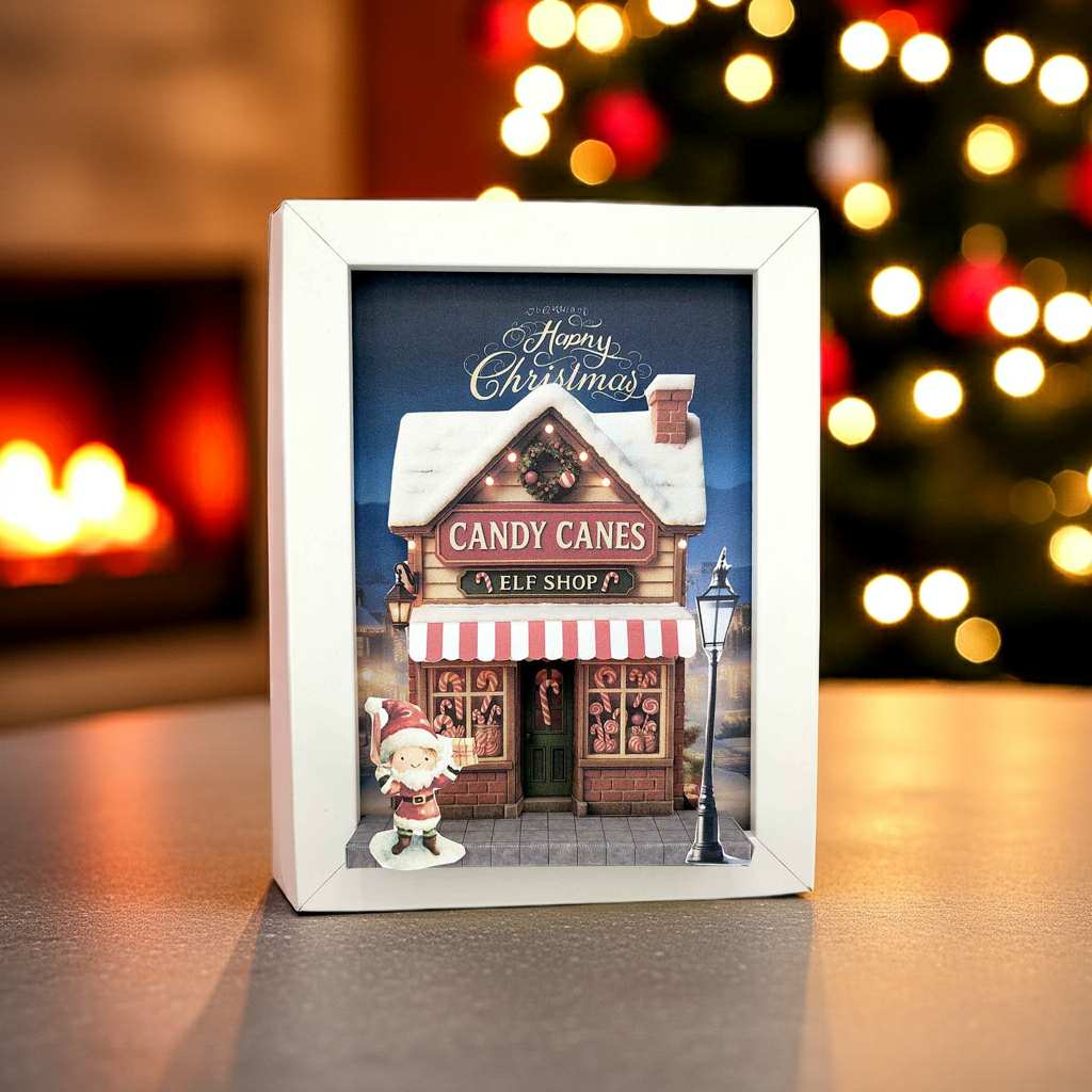 Christmas Elf Candy Cane Shop D Papercraft: DOY xmas Card (5X7 printable template