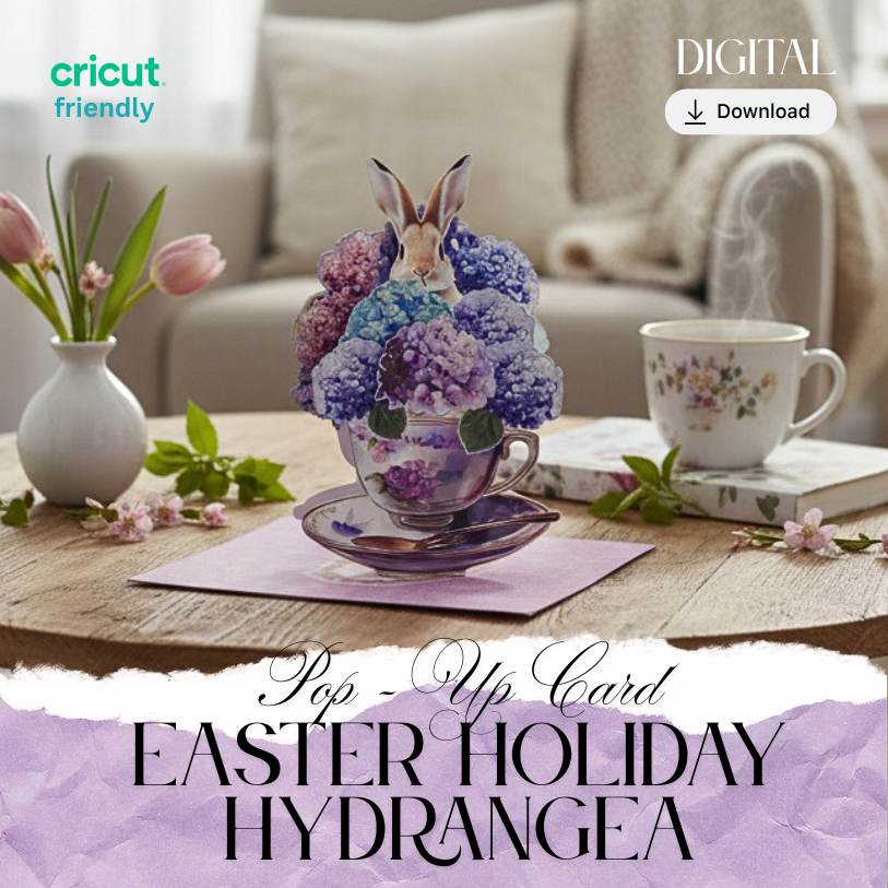 Celebrate the beauty of Spring with this stunning 3D Hydrangea Pop-Up Card (easter holiday)