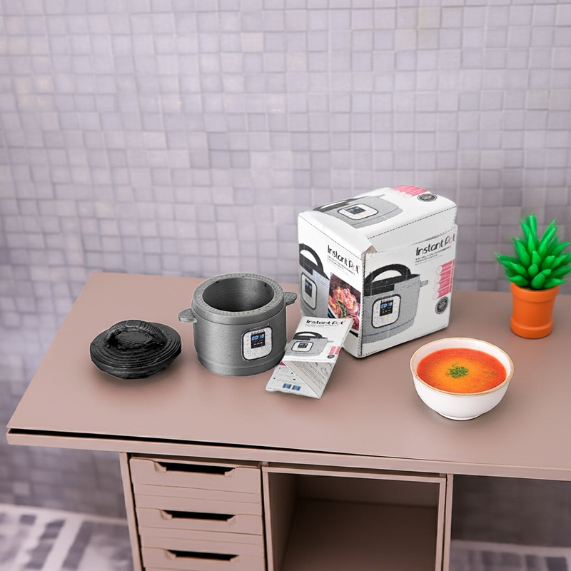 Miniature Instant Pot STL File (1:12 Scale) - Dollhouse Kitchenware