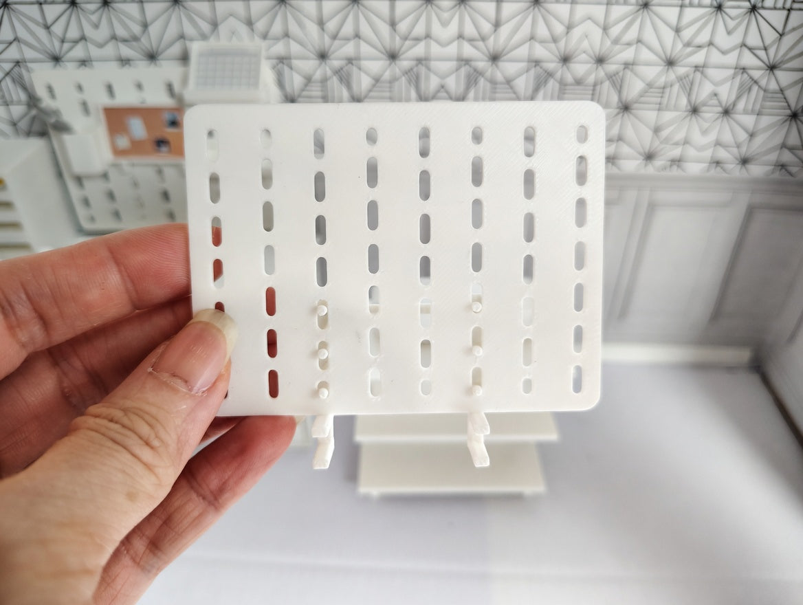 1:12 Scale Dollhouse Craft Room Pegboard System, Miniature Decor