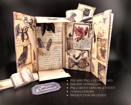 Wizard magical enhancement Folio Kit, Magician idea, Demon barrier, Halloween style journal pocket