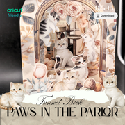 Perfect for cat lovers and crafters alike, this multi-layered paper project tells a silent, beautiful story of kittens at play in a vintage parlor. Whether you’re looking for a unique children’s book alternative or a meditative DIY project, this 3D "story in a box" brings charm to any shelf.