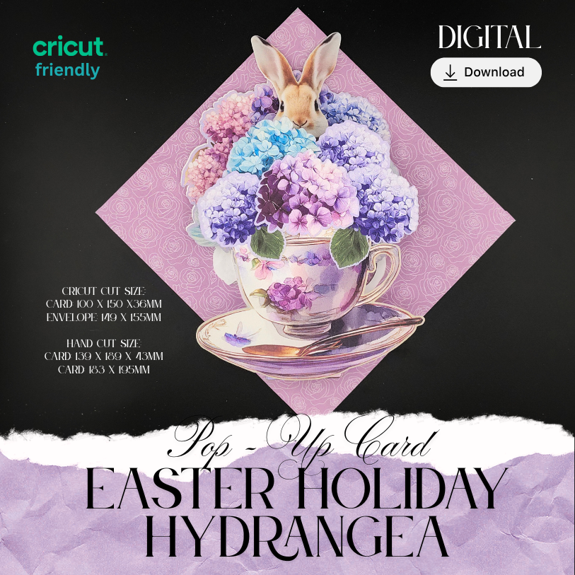 Celebrate the beauty of Spring with this stunning 3D Hydrangea Pop-Up Card