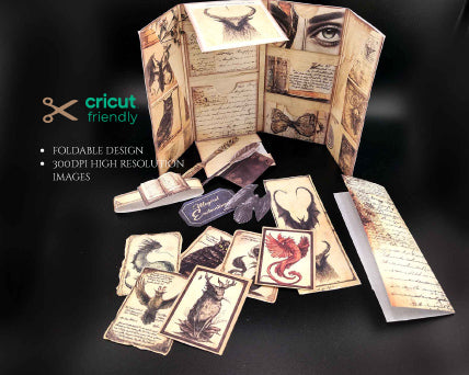 Wizard magical enhancement Folio Kit, Magician idea, Demon barrier, Halloween style journal pocket