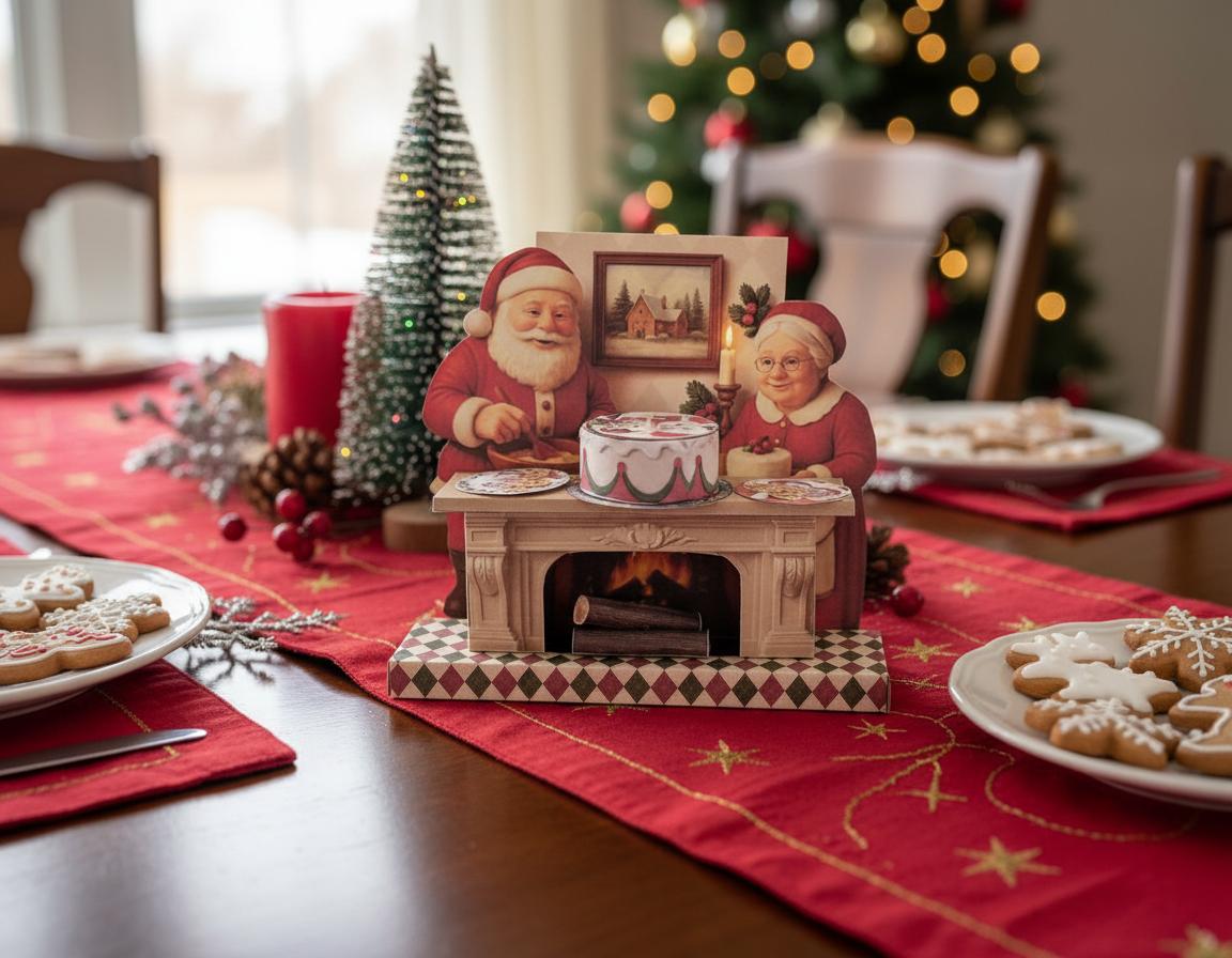 DIY Christmas Mr. & Mrs. Claus Miniature Kit: Printable Holiday Scene (PDF File)