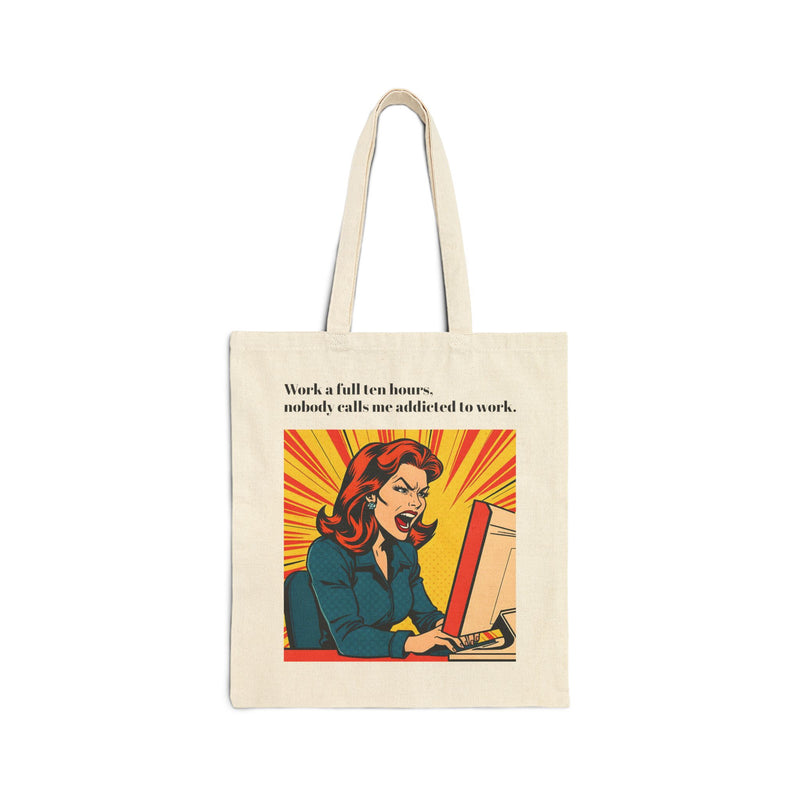 Cotton Canvas Tote Bag - Play on my phone for a second and everyone says I'm addicted