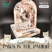 Perfect for cat lovers and crafters alike, this multi-layered paper project tells a silent, beautiful story of kittens at play in a vintage parlor. Whether you’re looking for a unique children’s book alternative or a meditative DIY project, this 3D "story in a box" brings charm to any shelf.