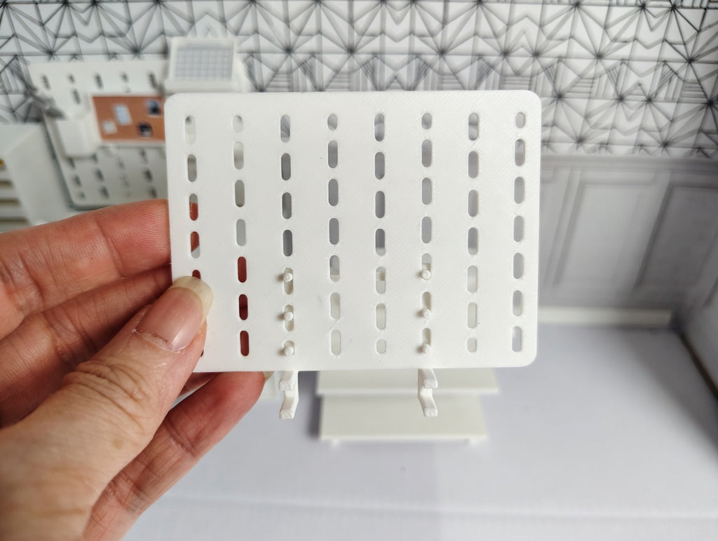 1:12 Scale Dollhouse Craft Room Pegboard System, Miniature Decor
