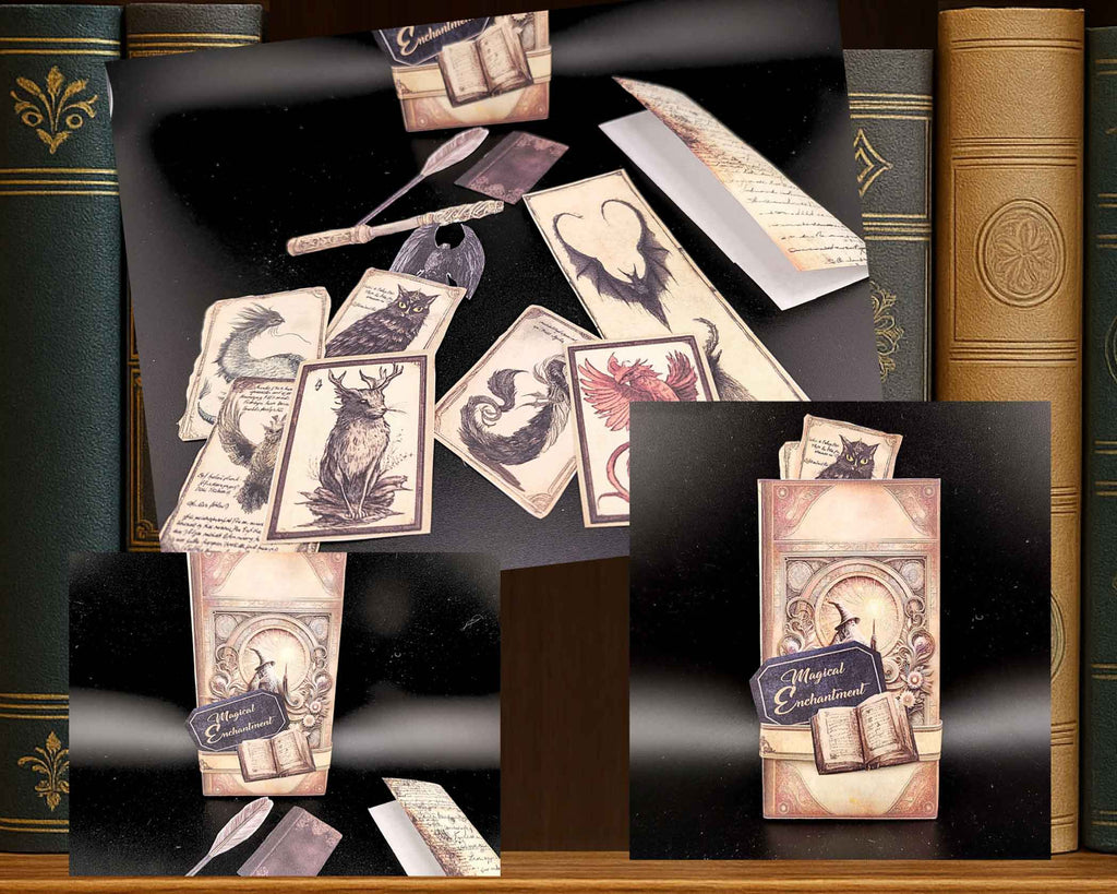 Wizard magical enhancement Folio Kit, Magician idea, Demon barrier, Halloween style journal pocket