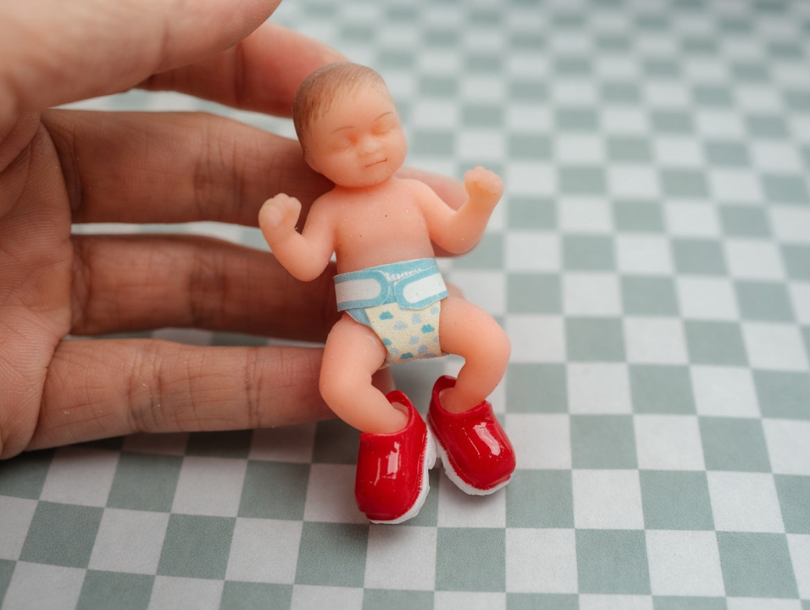 1:12 Scale Baby Shoes (Only shoes, not included Baby) | Dollhouse Nursery Essentials (Physical Product)