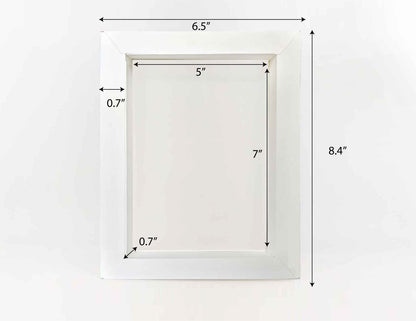 7X5 inches White paper photo frame template,  shadow box frame  , empty blank paper frame, 3 card stock papers to print