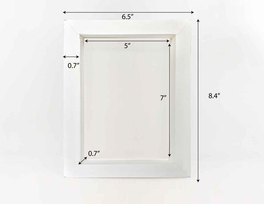 7X5 inches White paper photo frame template,  shadow box frame  , empty blank paper frame, 3 card stock papers to print
